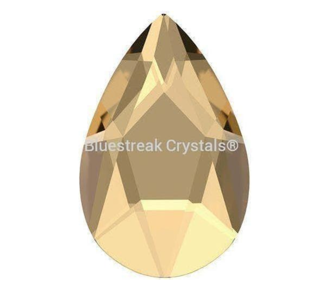 Pear | Crystal Golden Shadow | Serinity Rhinestones Non Hotfix