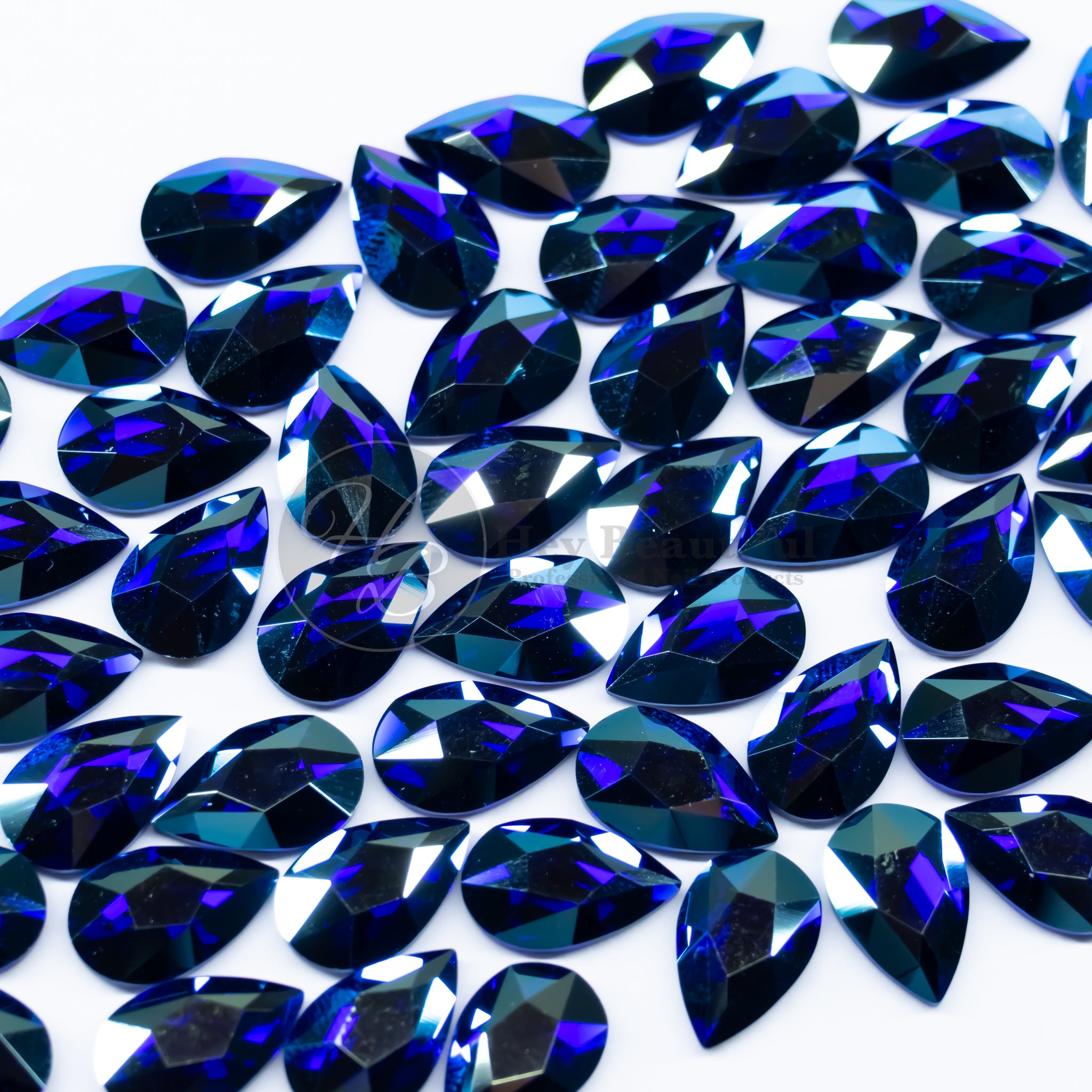 Pear | Cobalt Shimmer | Serinity Rhinestones Non Hotfix