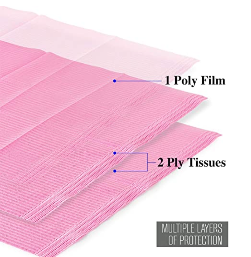 Pink Nail Table Cover | Disposable Dental Bibs