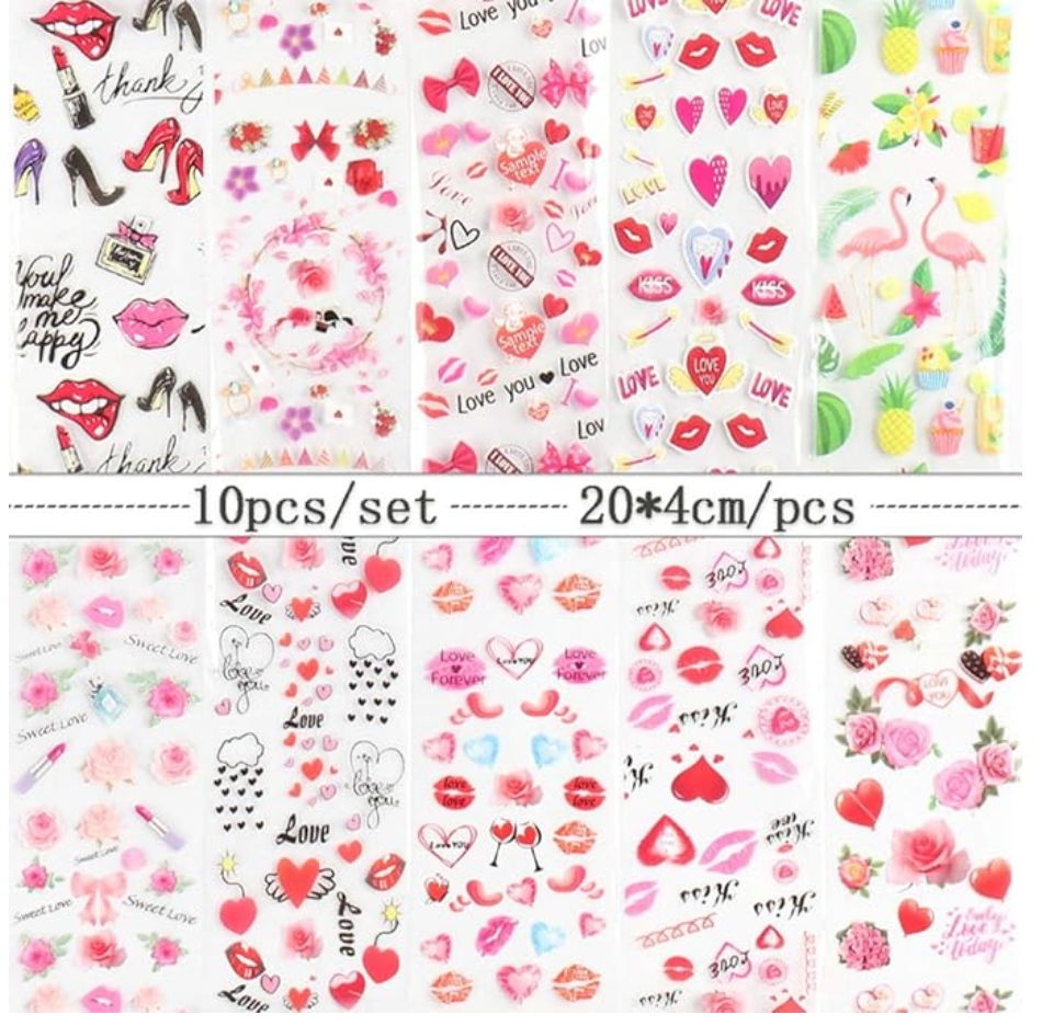Valentine's Nail Foil Sticker