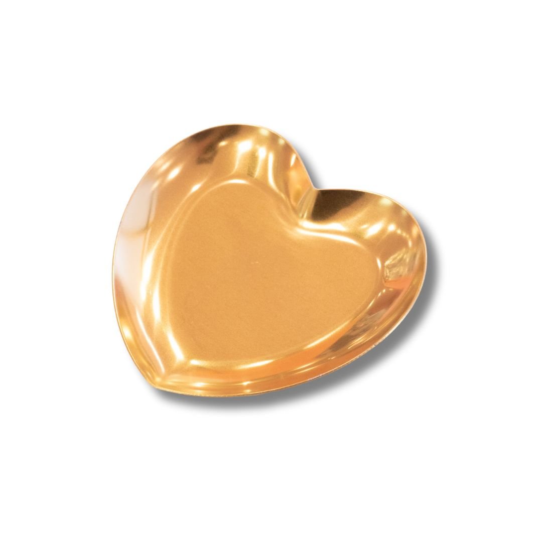 Gold Heart Tray - Hey Beautiful Nail Supplies