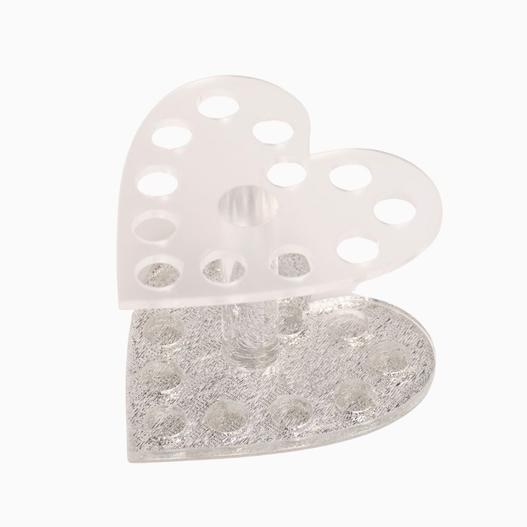 Heart Brush Holder - Hey Beautiful Nail Supplies