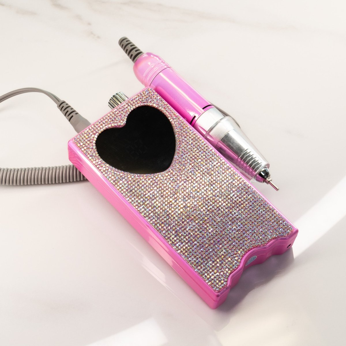 Heart Crystal Portable Drill - Hey Beautiful Nail Supplies