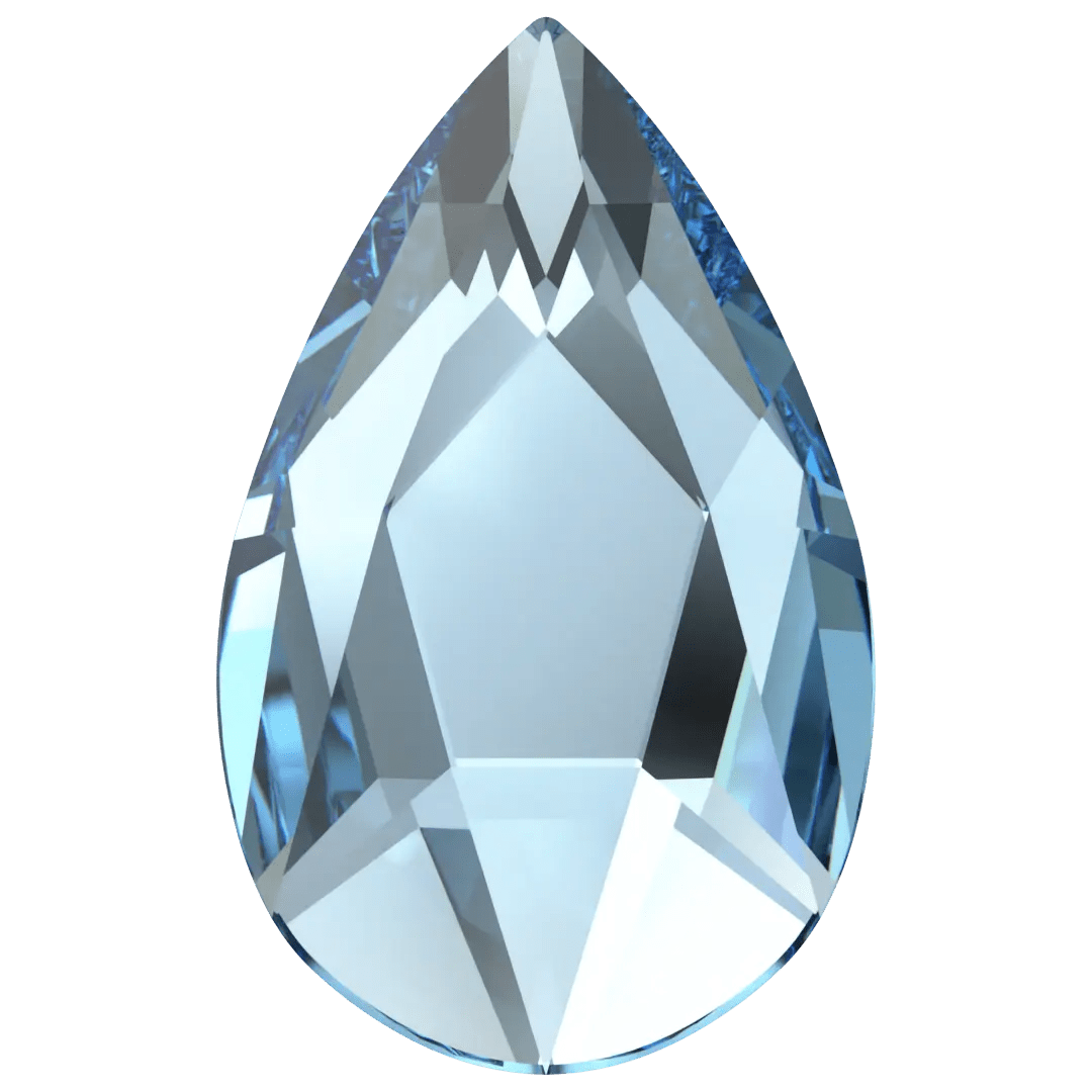 Pear | Aquamarine | Serinity Rhinestones Non Hotfix - Hey Beautiful Nail Supplies