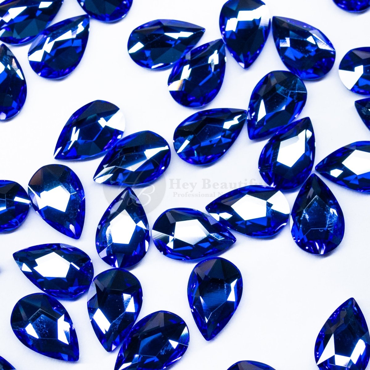 Pear | Sapphire | Serinity Rhinestones Non Hotfix - Hey Beautiful Nail Supplies