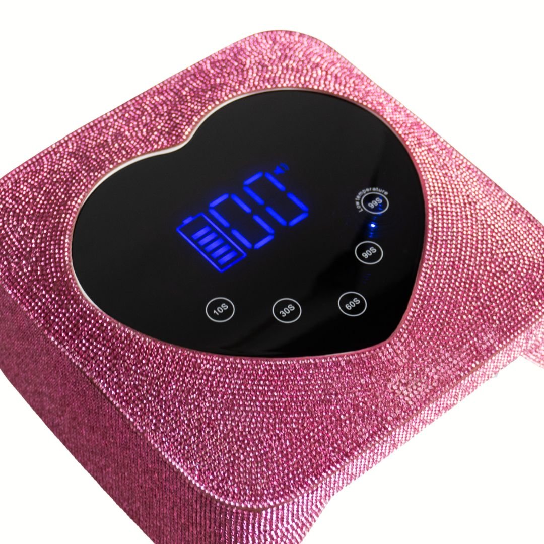 Pink Crystal Heart UV/LED Lamp - Hey Beautiful Nail Supplies