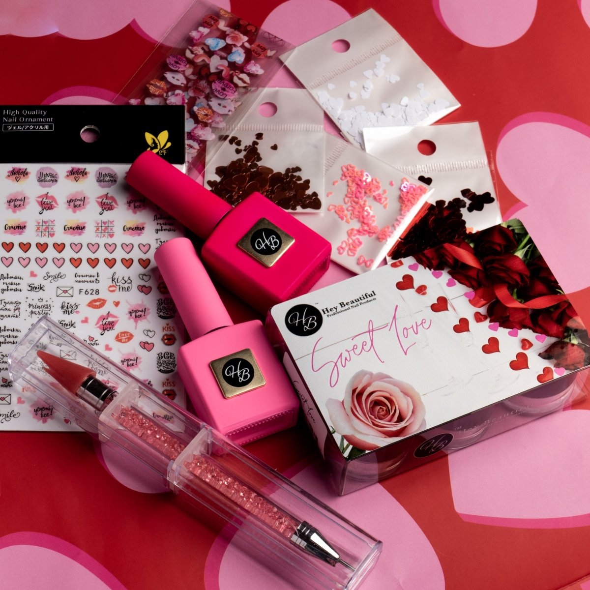 Valentine Nail Combo - Hey Beautiful Nail Supplies