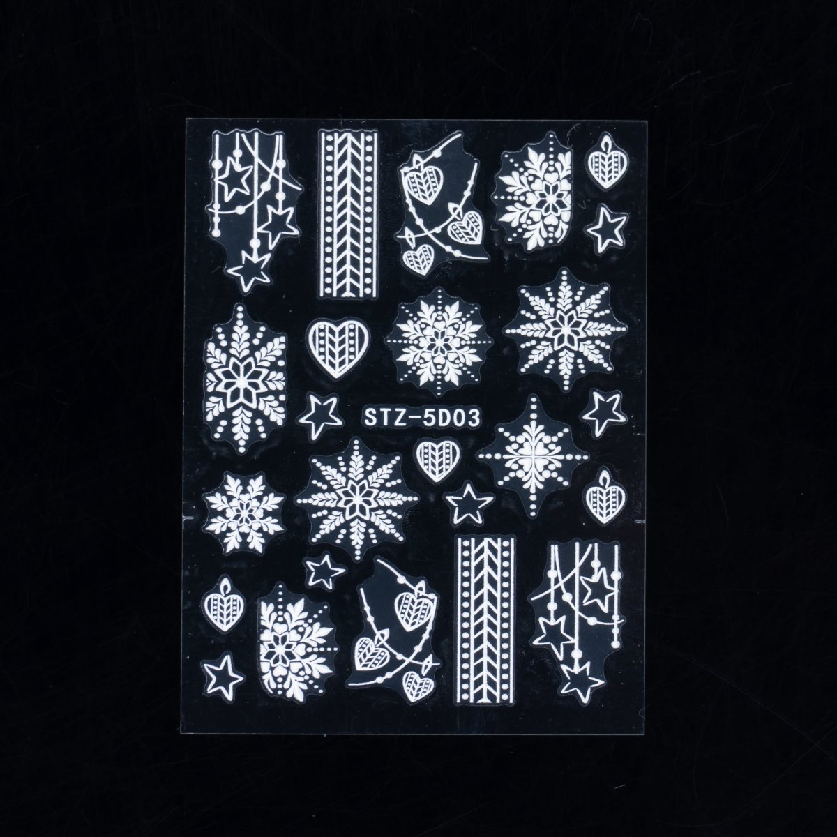 White Snowflake Nail Stickers #3 - Hey Beautiful Nail Supplies