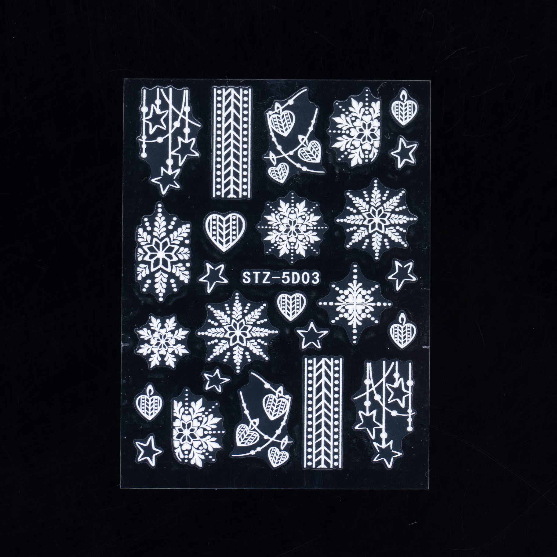 White Snowflake Nail Stickers #3