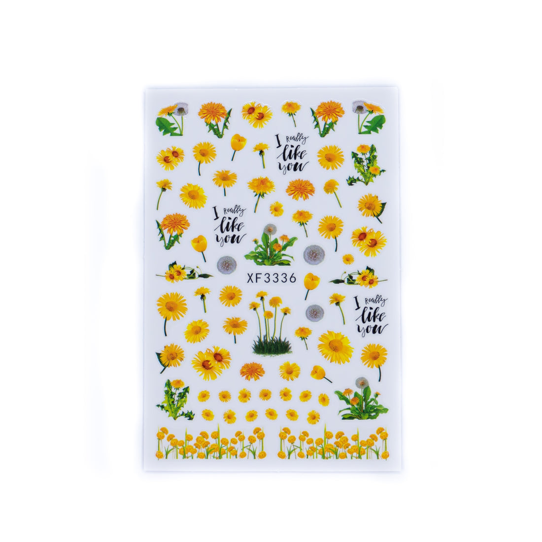 Yellow Daisy, Marigolds & Dandelions Nail Stickers (XF3336) | For Nail & Art Creations