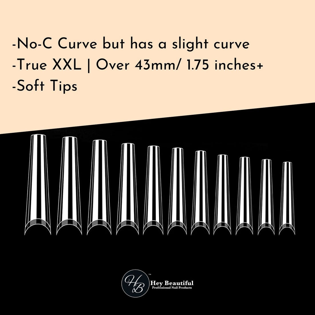 Icon Nail Tips | No C-curved | XXL